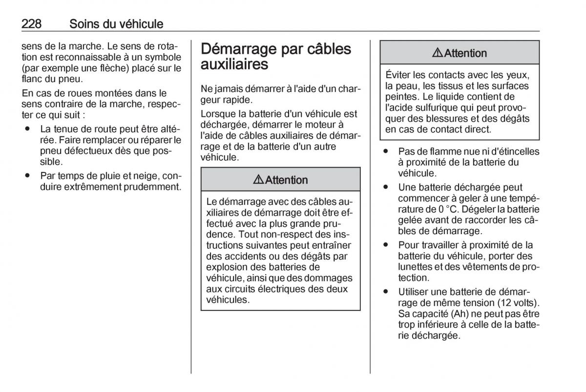 manual Opel Meriva B FL manuel du proprietaire / page 230