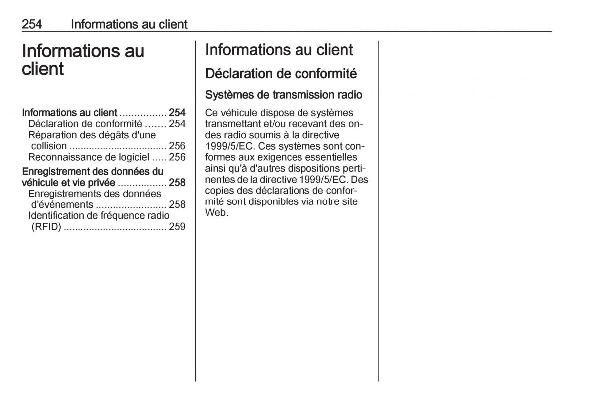 Opel Meriva B FL manuel du proprietaire / page 256