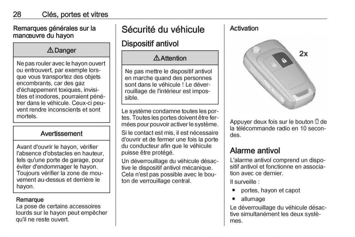 Opel Meriva B FL manuel du proprietaire / page 30