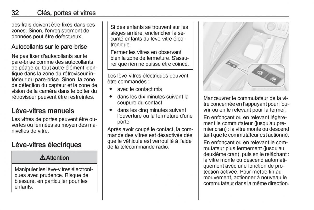 manual Opel Meriva B FL manuel du proprietaire / page 34