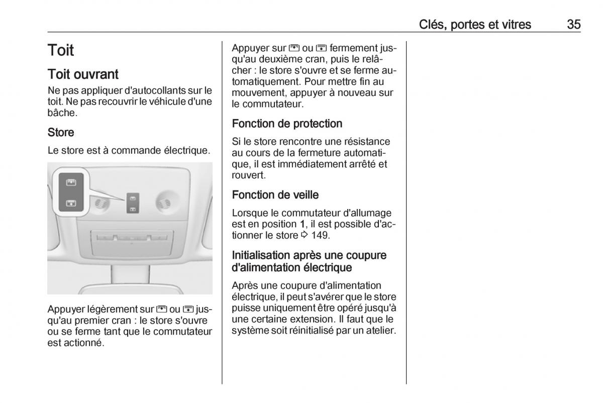 manual Opel Meriva B FL manuel du proprietaire / page 37