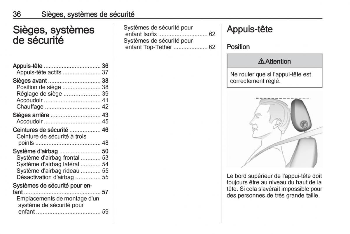 Opel Meriva B FL manuel du proprietaire / page 38