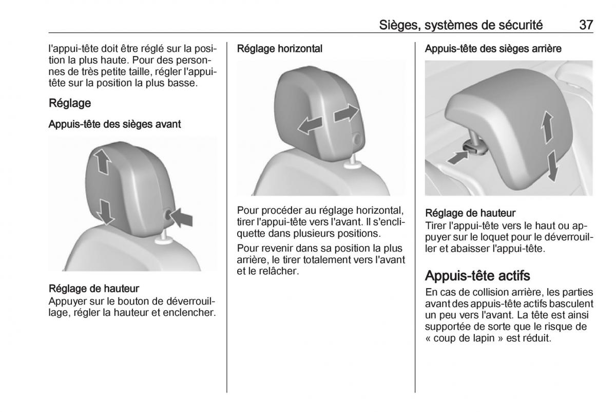 manual Opel Meriva B FL manuel du proprietaire / page 39