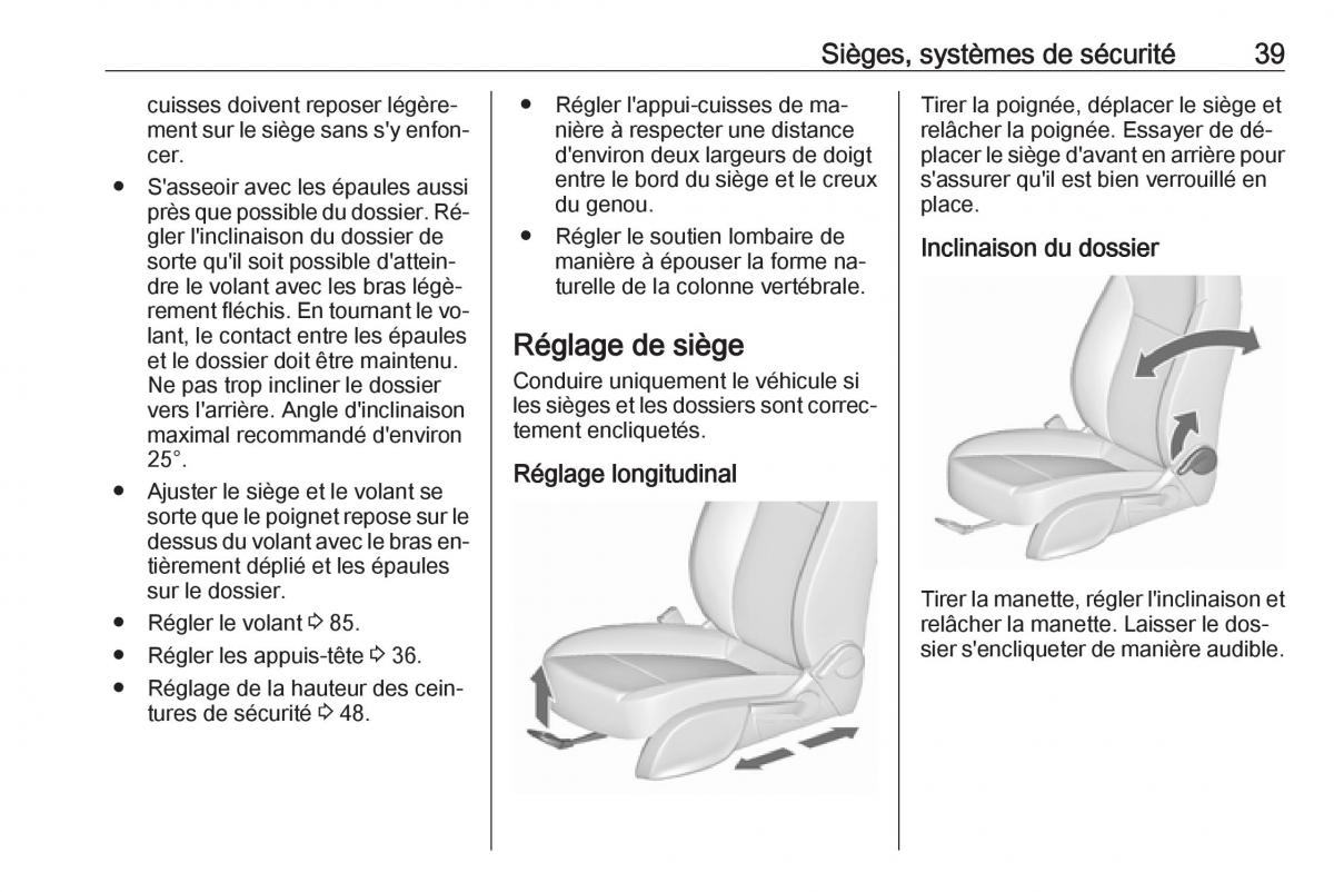 manual Opel Meriva B FL manuel du proprietaire / page 41