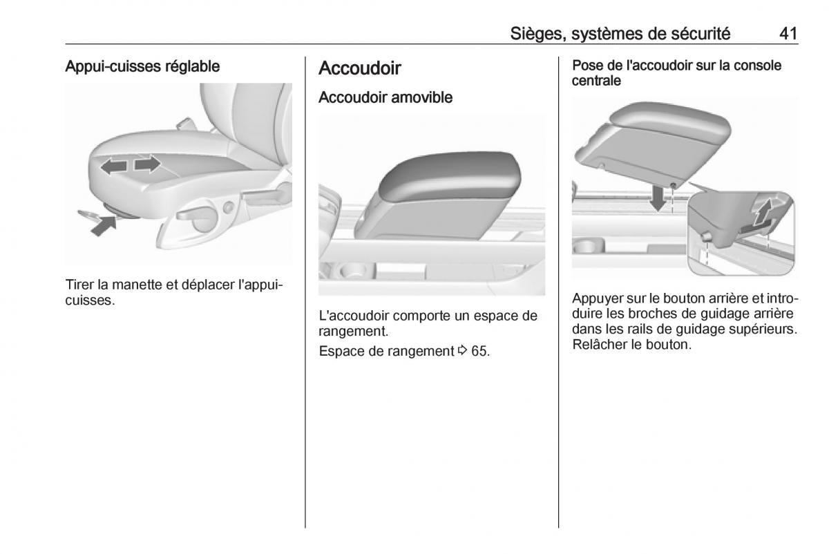 Opel Meriva B FL manuel du proprietaire / page 43