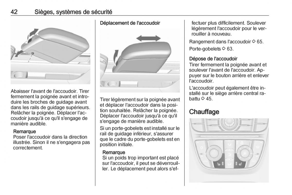 manual Opel Meriva B FL manuel du proprietaire / page 44