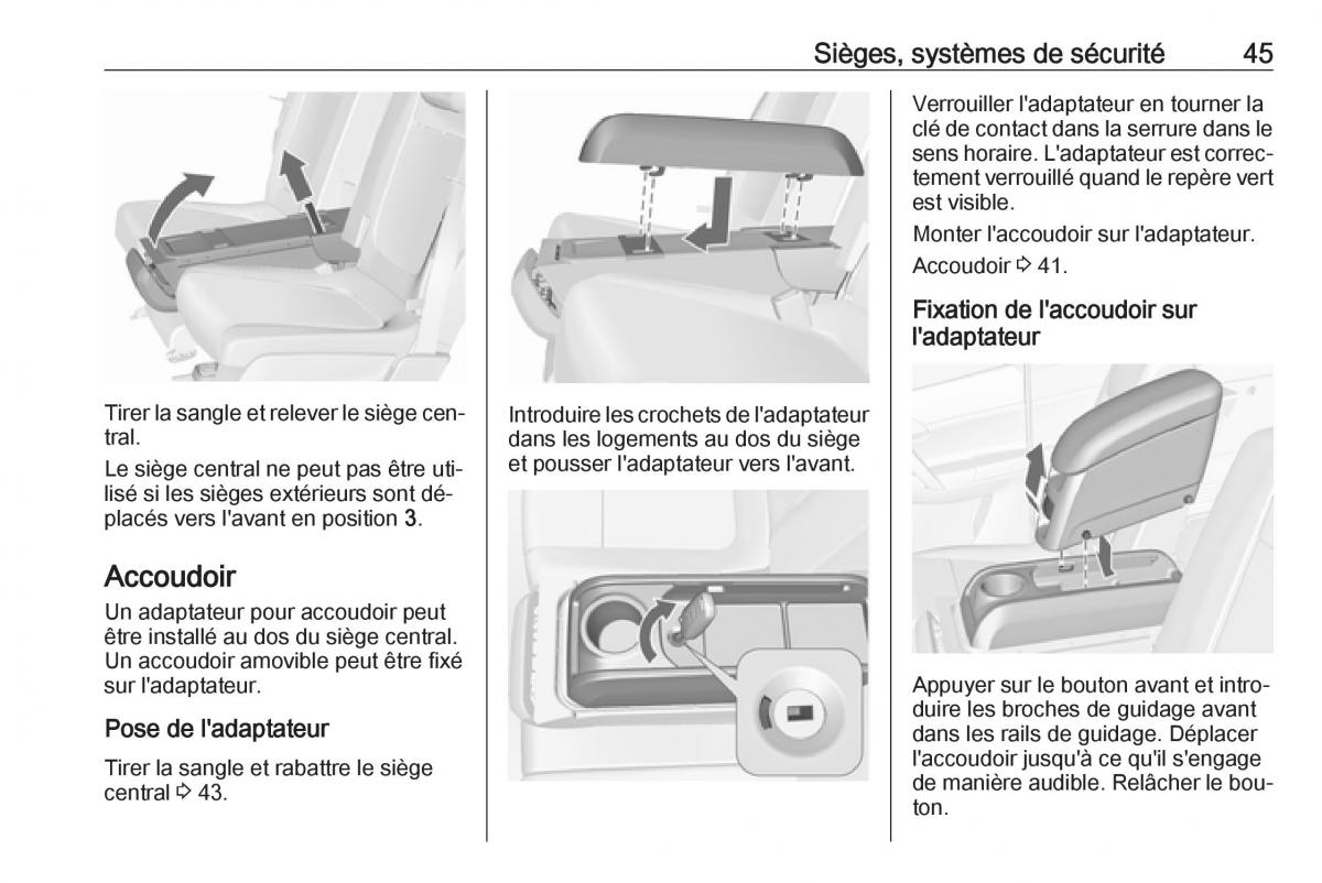 Opel Meriva B FL manuel du proprietaire / page 47