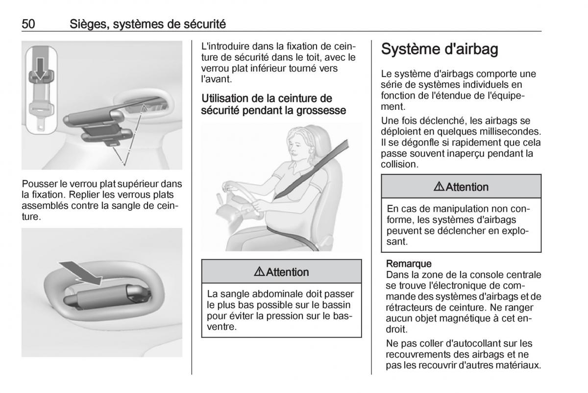 manual Opel Meriva B FL manuel du proprietaire / page 52