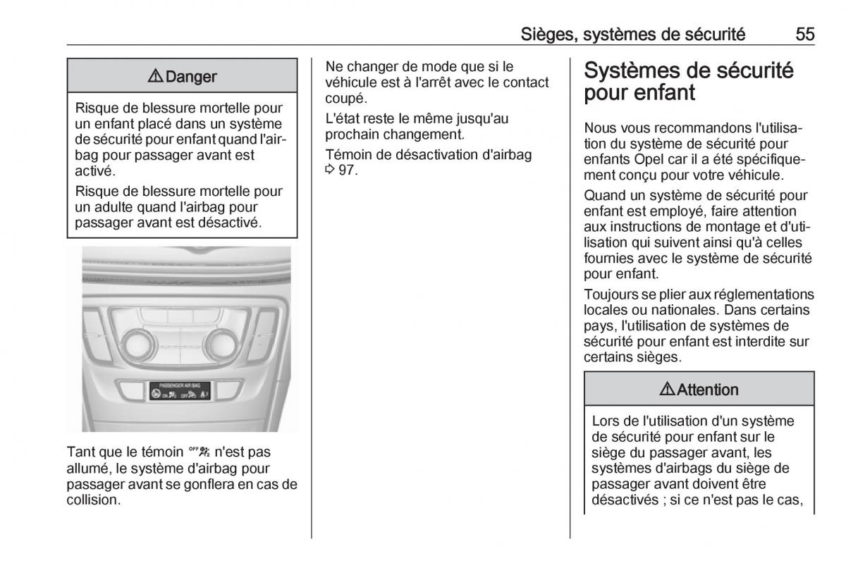 Opel Mokka X manuel du proprietaire / page 57