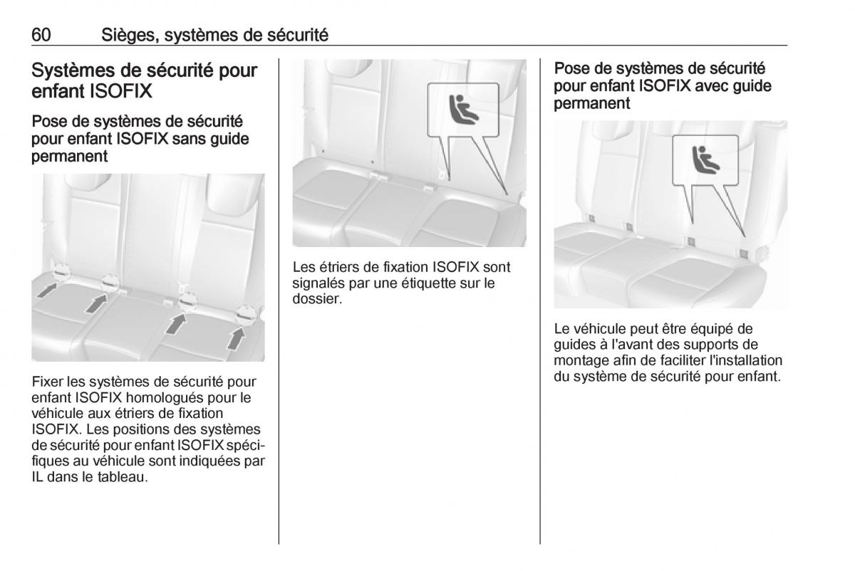 Opel Mokka X manuel du proprietaire / page 62