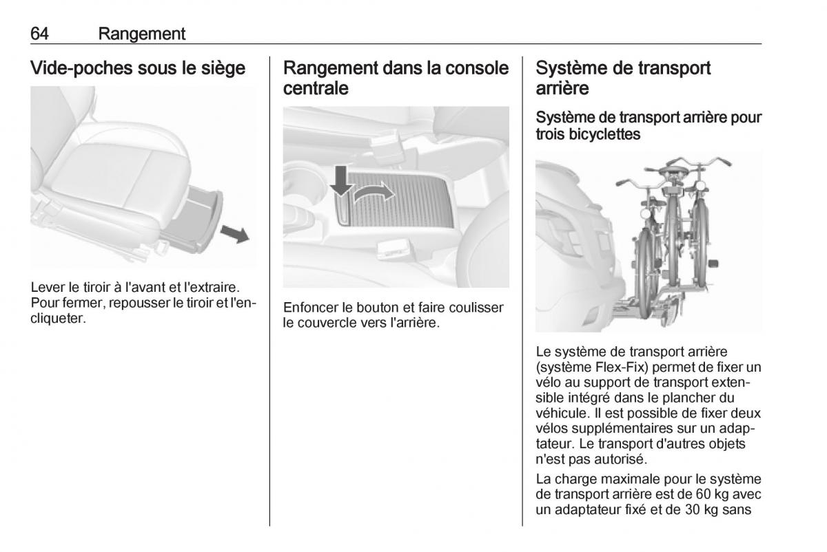 Opel Mokka X manuel du proprietaire / page 66