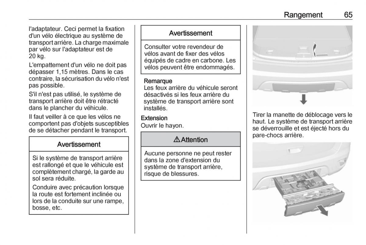 Opel Mokka X manuel du proprietaire / page 67