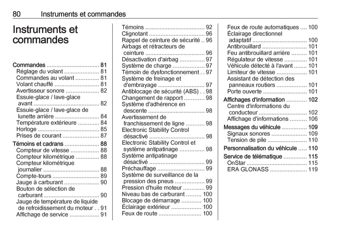 Opel Mokka X manuel du proprietaire / page 82