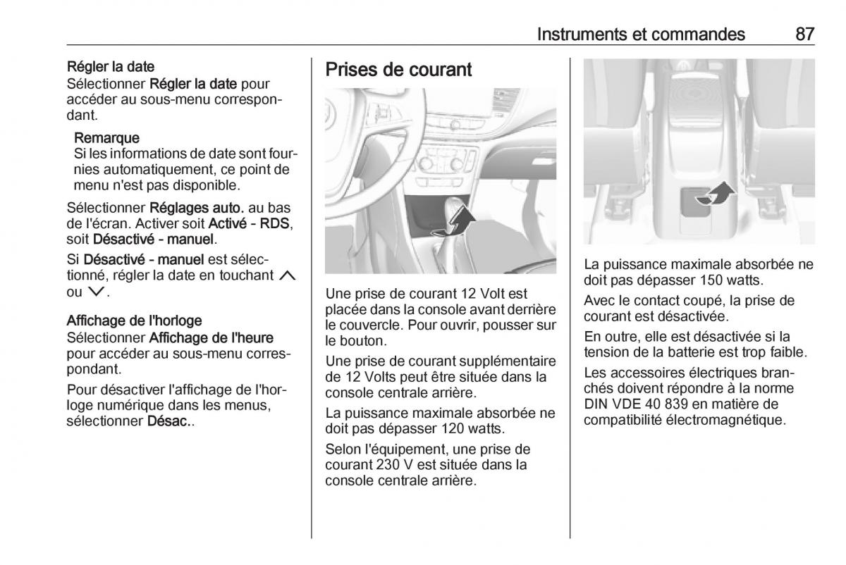 Opel Mokka X manuel du proprietaire / page 89