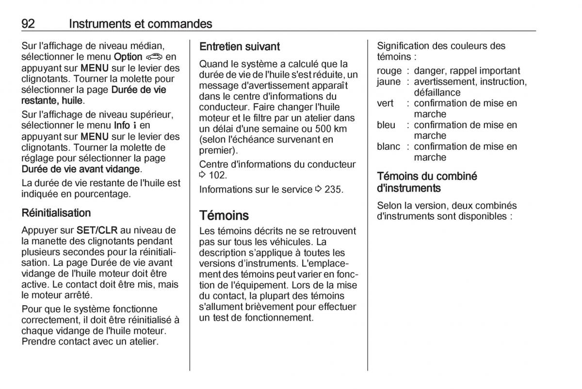 Opel Mokka X manuel du proprietaire / page 94