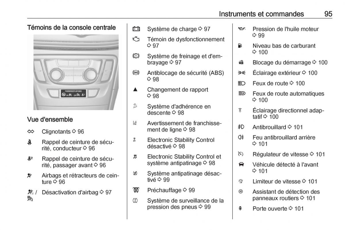 Opel Mokka X manuel du proprietaire / page 97