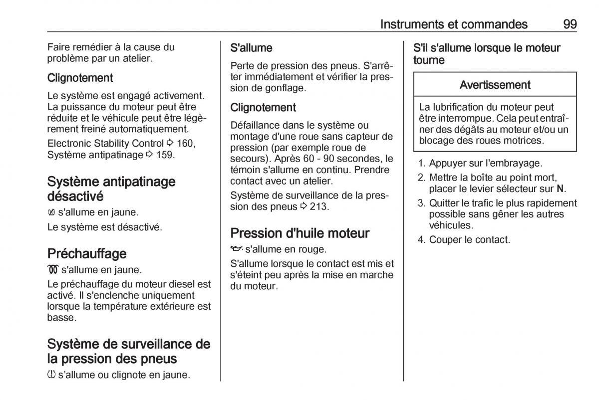 Opel Mokka X manuel du proprietaire / page 101