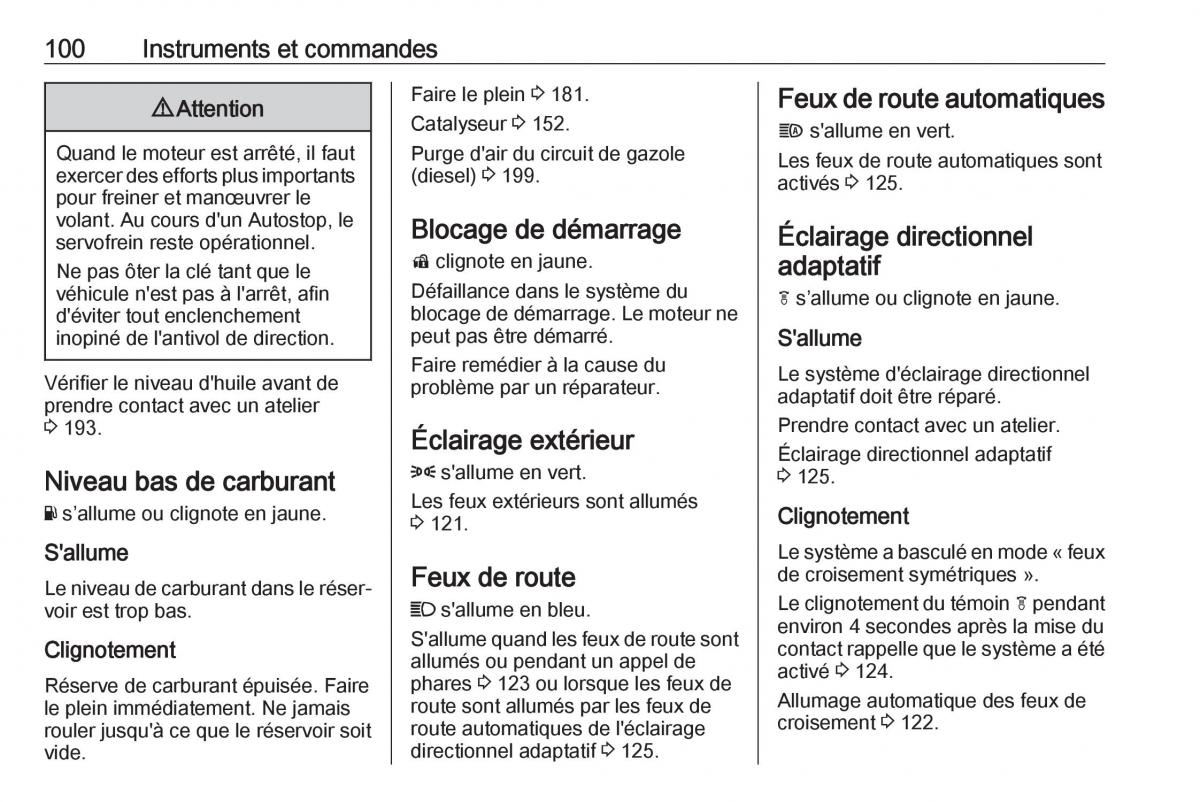 Opel Mokka X manuel du proprietaire / page 102