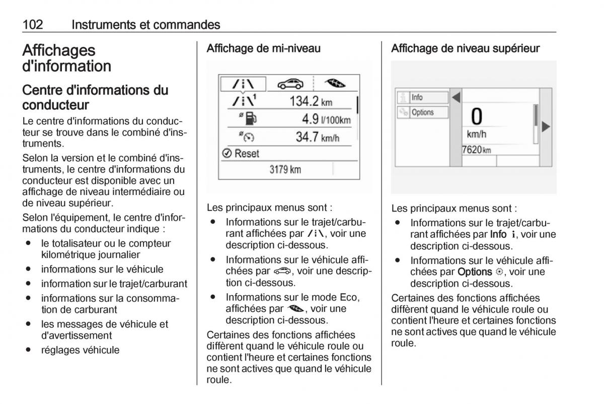 Opel Mokka X manuel du proprietaire / page 104