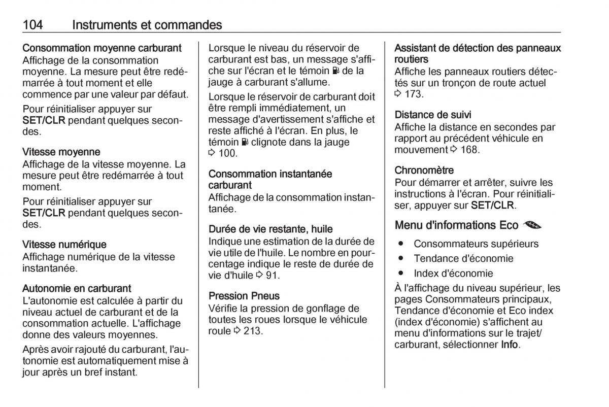 Opel Mokka X manuel du proprietaire / page 106