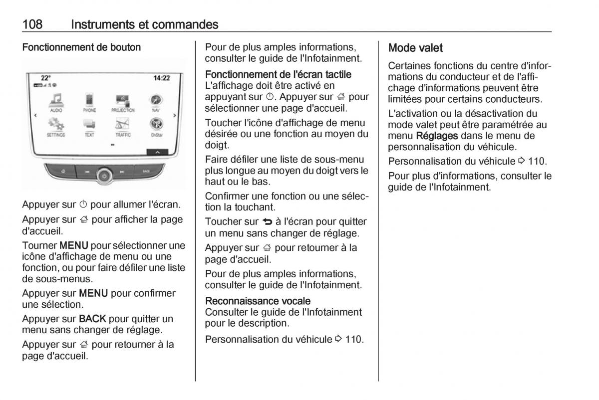 Opel Mokka X manuel du proprietaire / page 110