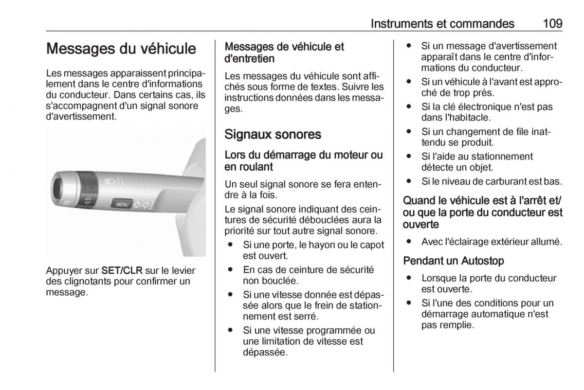 Opel Mokka X manuel du proprietaire / page 111