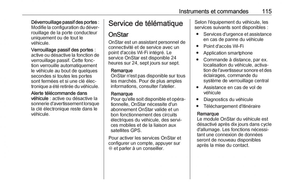 Opel Mokka X manuel du proprietaire / page 117