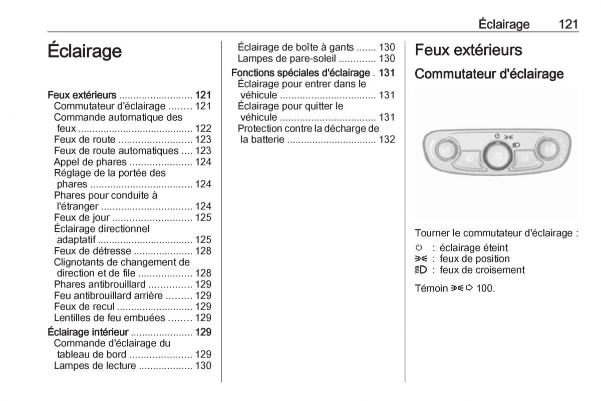 Opel Mokka X manuel du proprietaire / page 123