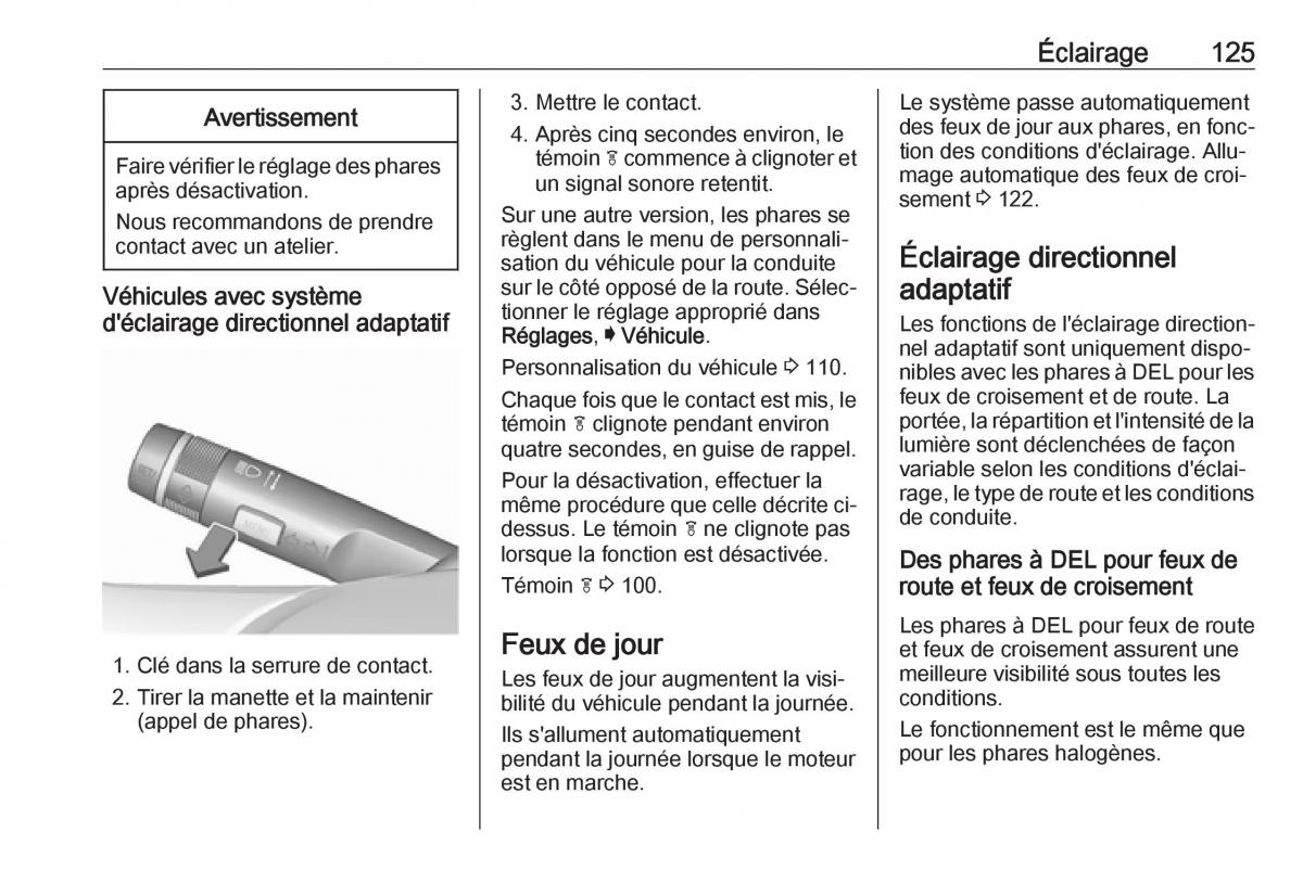 Opel Mokka X manuel du proprietaire / page 127