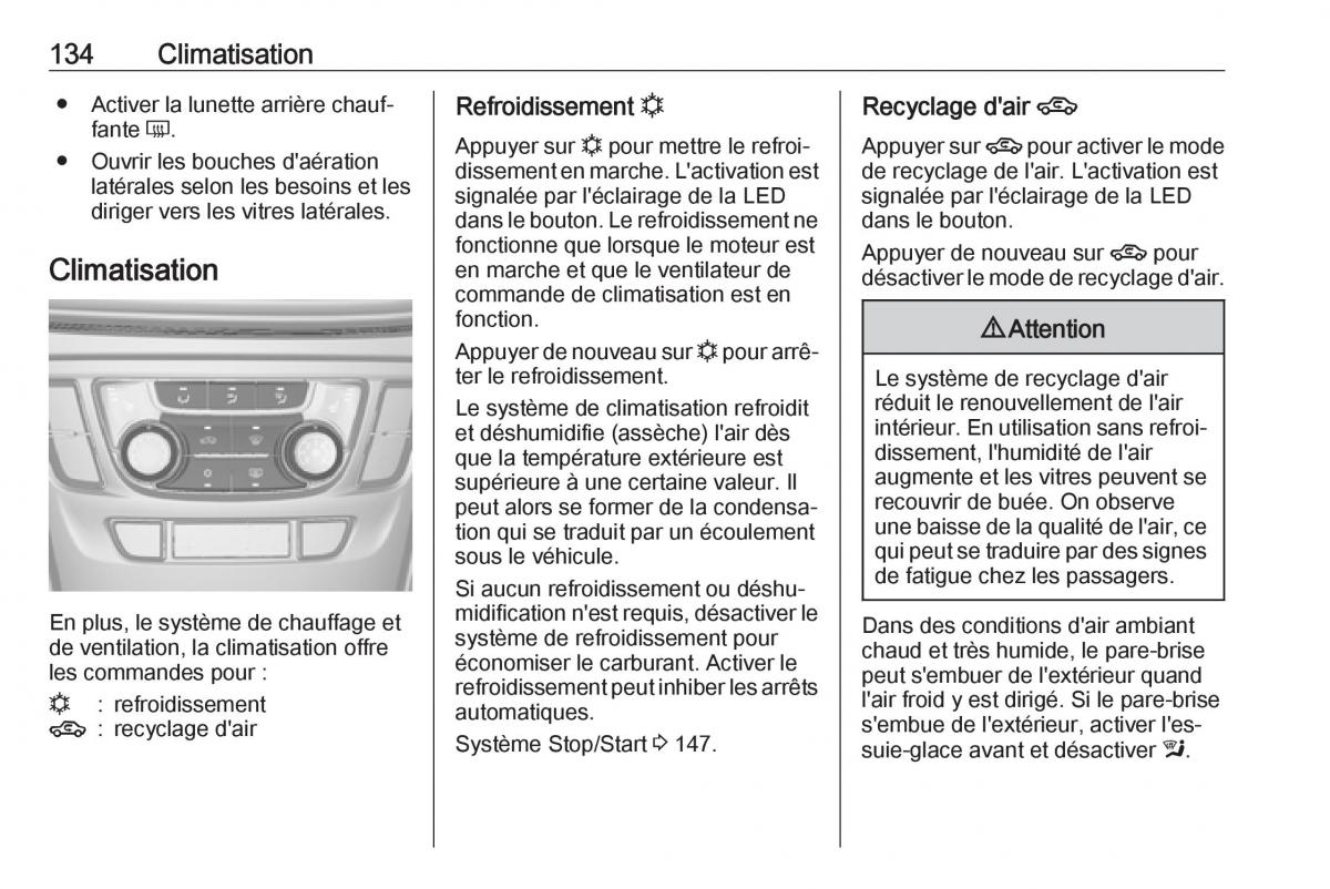 Opel Mokka X manuel du proprietaire / page 136