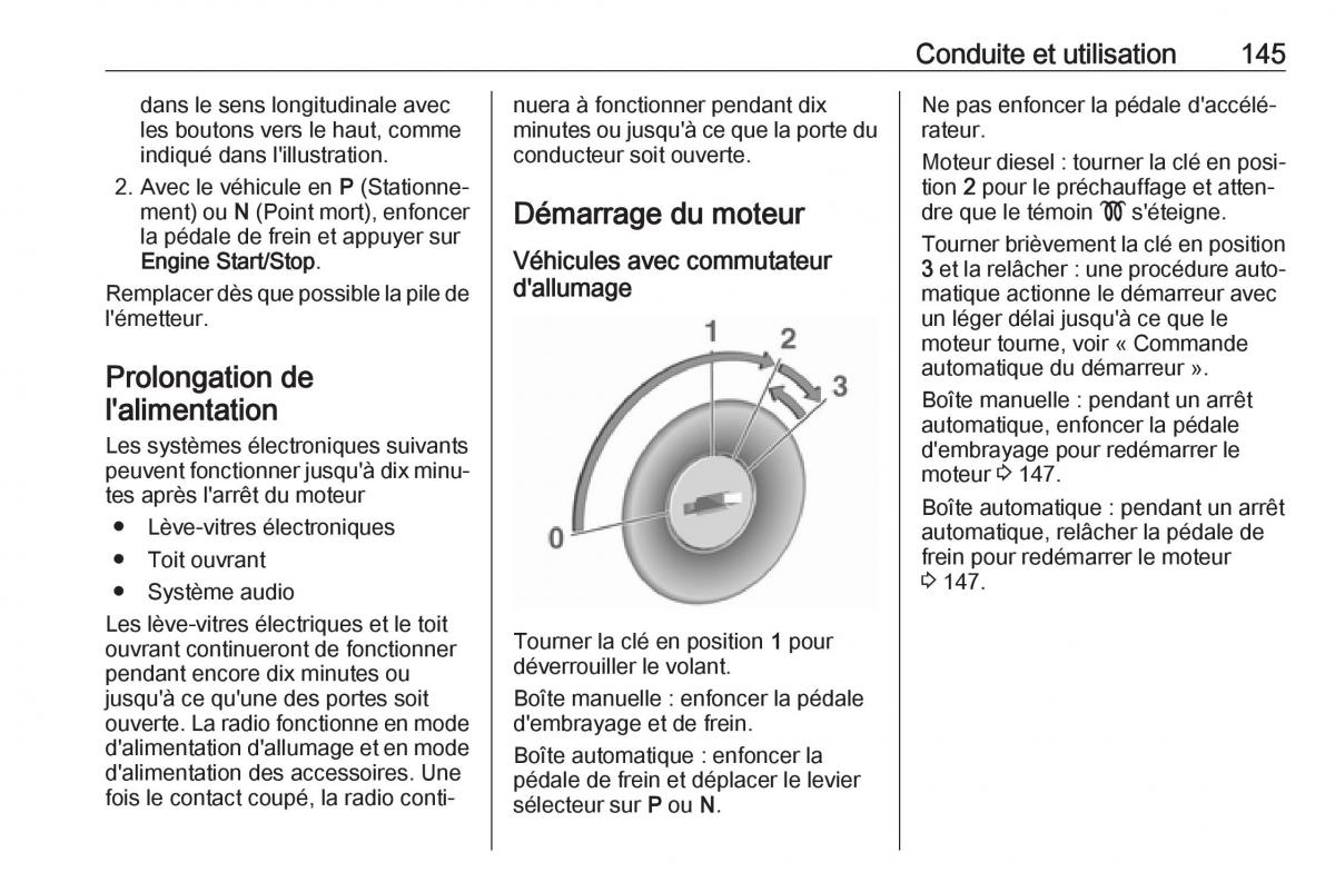 Opel Mokka X manuel du proprietaire / page 147