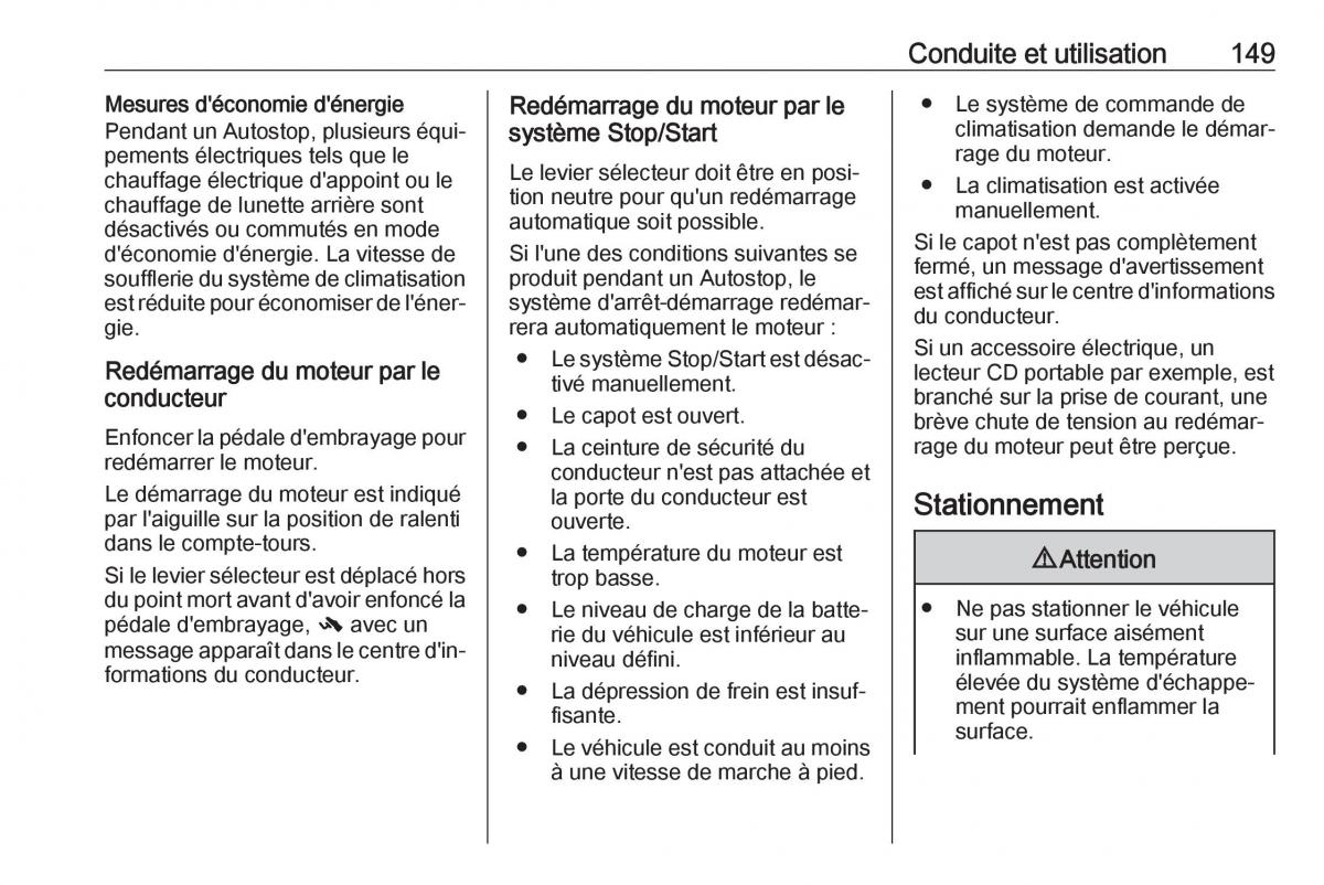 Opel Mokka X manuel du proprietaire / page 151