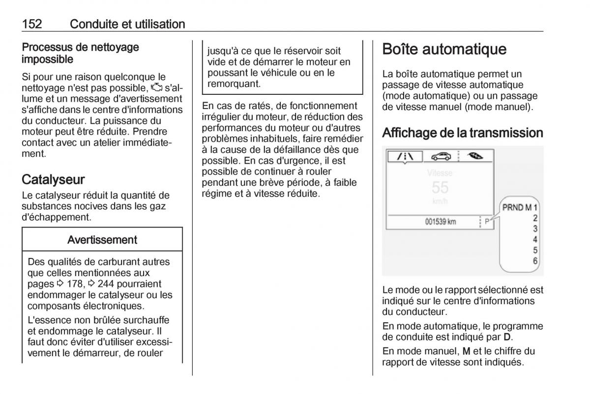 Opel Mokka X manuel du proprietaire / page 154