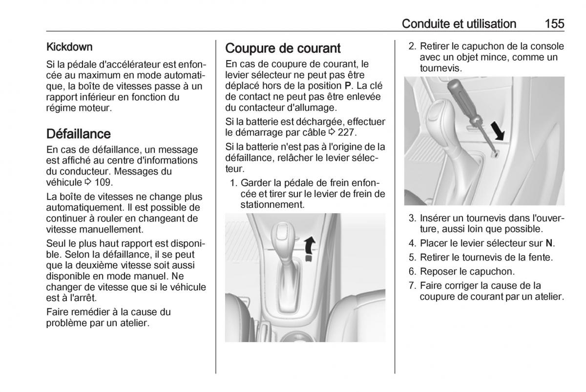 Opel Mokka X manuel du proprietaire / page 157