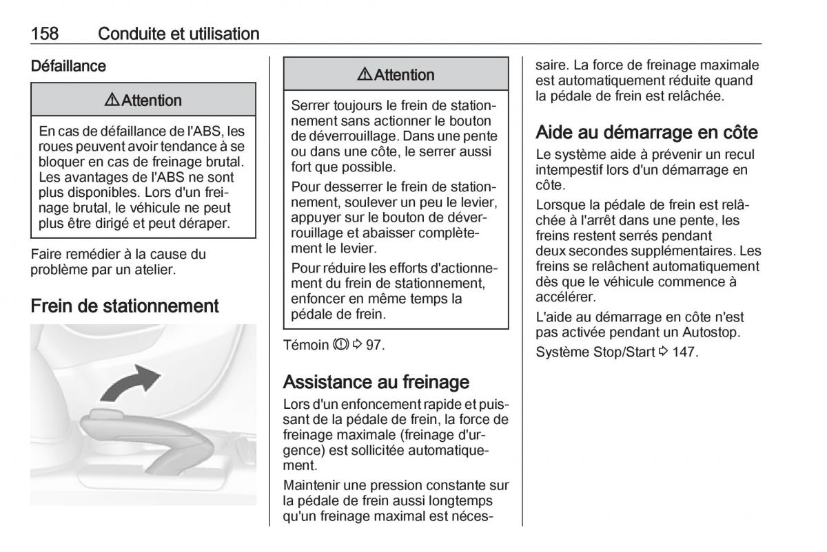 Opel Mokka X manuel du proprietaire / page 160