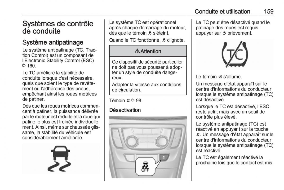 Opel Mokka X manuel du proprietaire / page 161