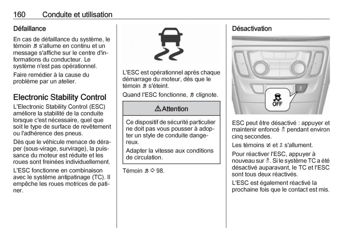 Opel Mokka X manuel du proprietaire / page 162