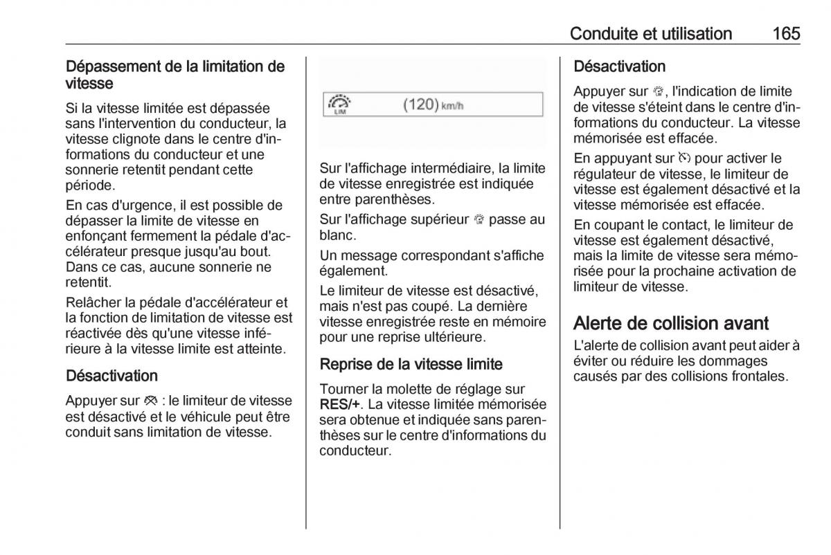 Opel Mokka X manuel du proprietaire / page 167