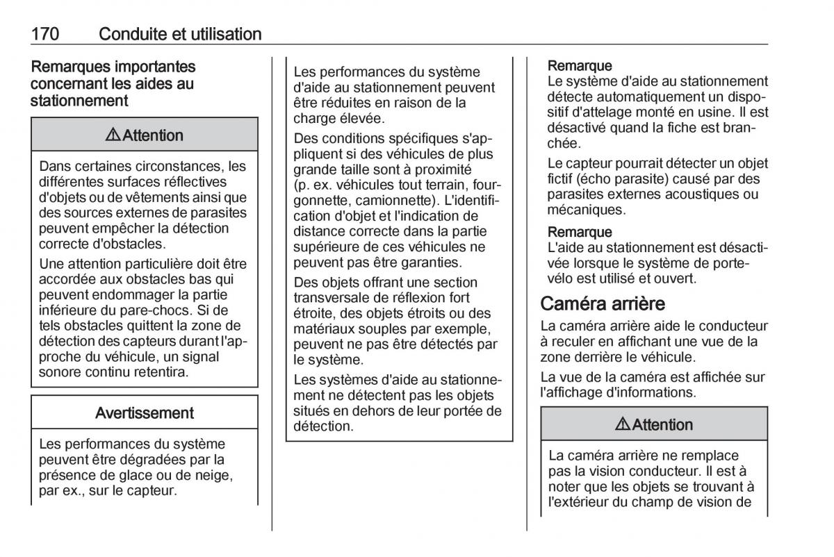 Opel Mokka X manuel du proprietaire / page 172