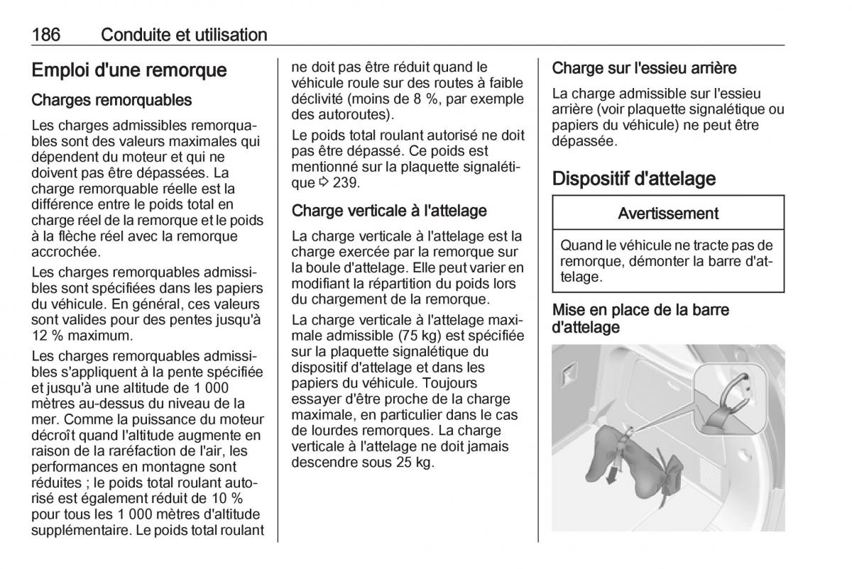 Opel Mokka X manuel du proprietaire / page 188