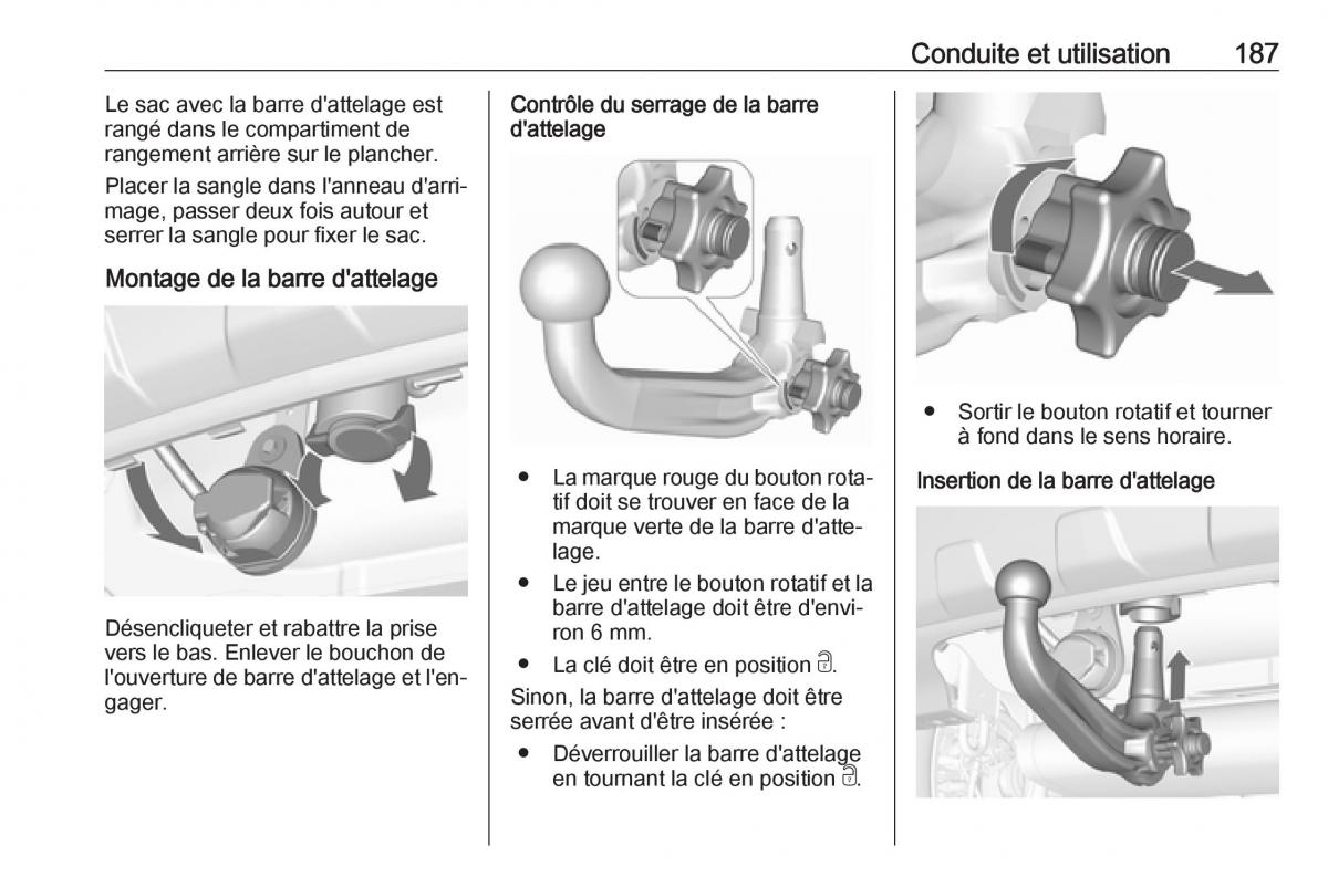 Opel Mokka X manuel du proprietaire / page 189