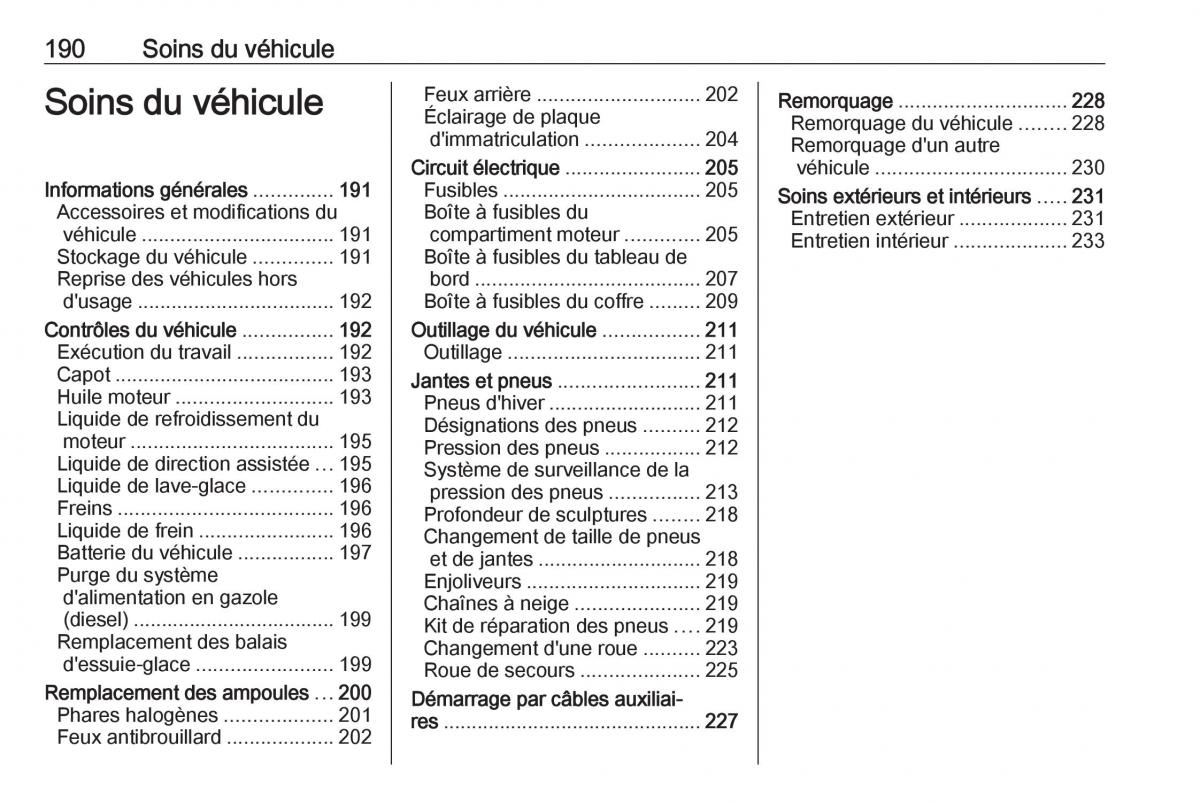 Opel Mokka X manuel du proprietaire / page 192