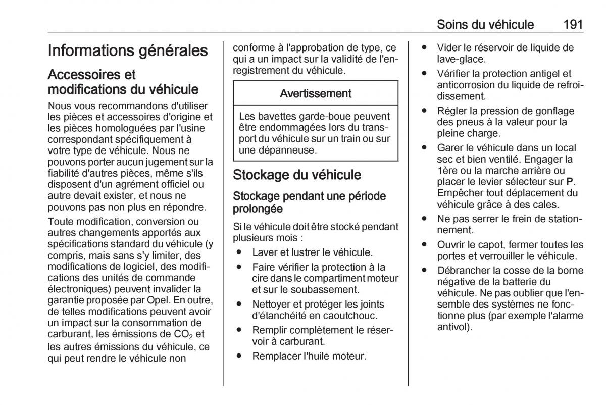 Opel Mokka X manuel du proprietaire / page 193