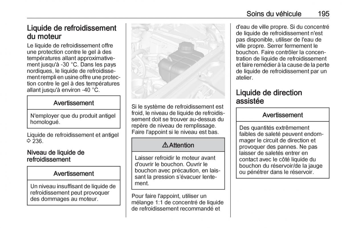 Opel Mokka X manuel du proprietaire / page 197