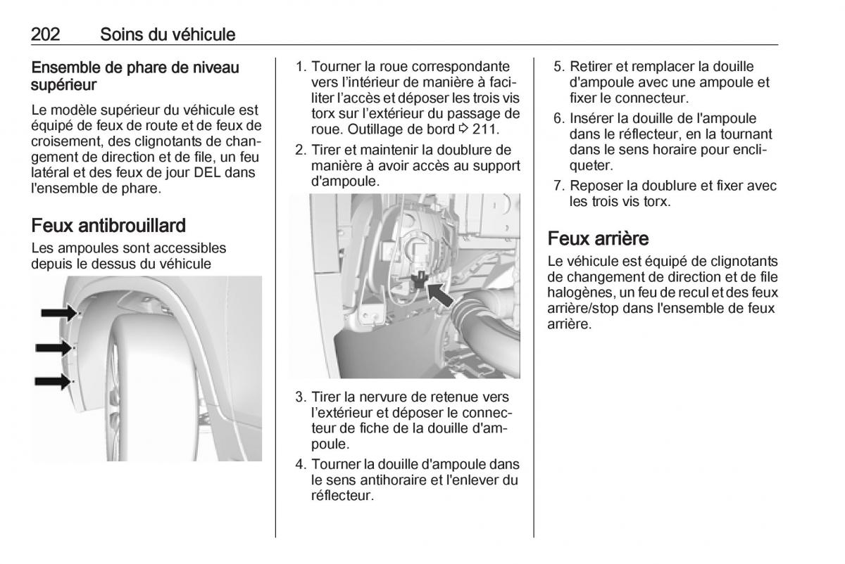 Opel Mokka X manuel du proprietaire / page 204