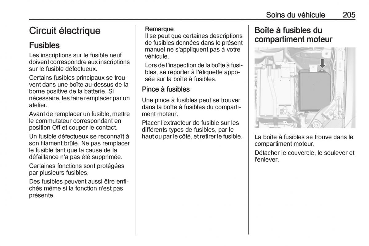 Opel Mokka X manuel du proprietaire / page 207