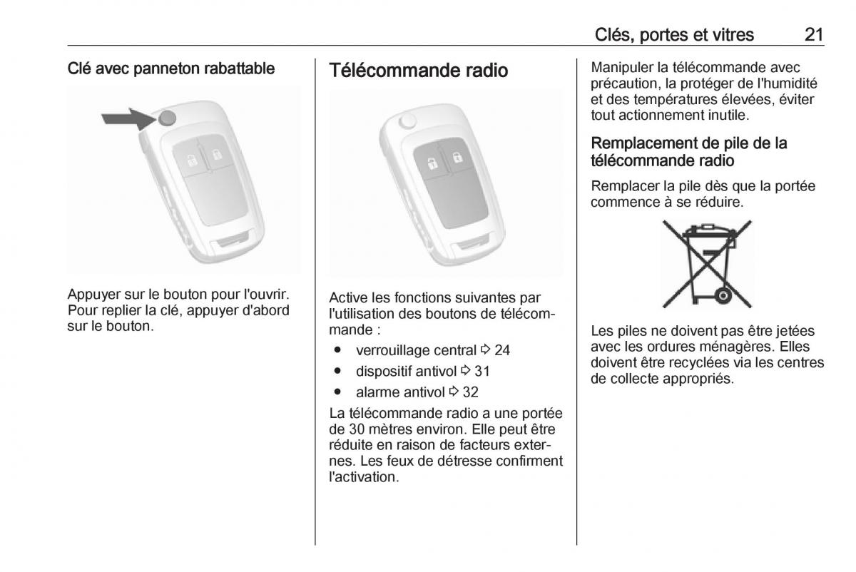 Opel Mokka X manuel du proprietaire / page 23