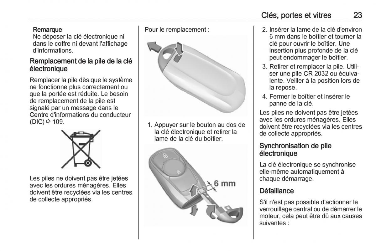 Opel Mokka X manuel du proprietaire / page 25