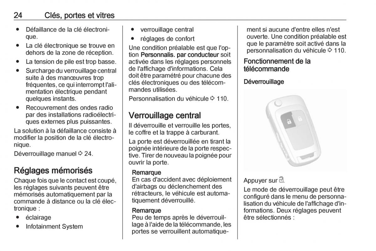 Opel Mokka X manuel du proprietaire / page 26