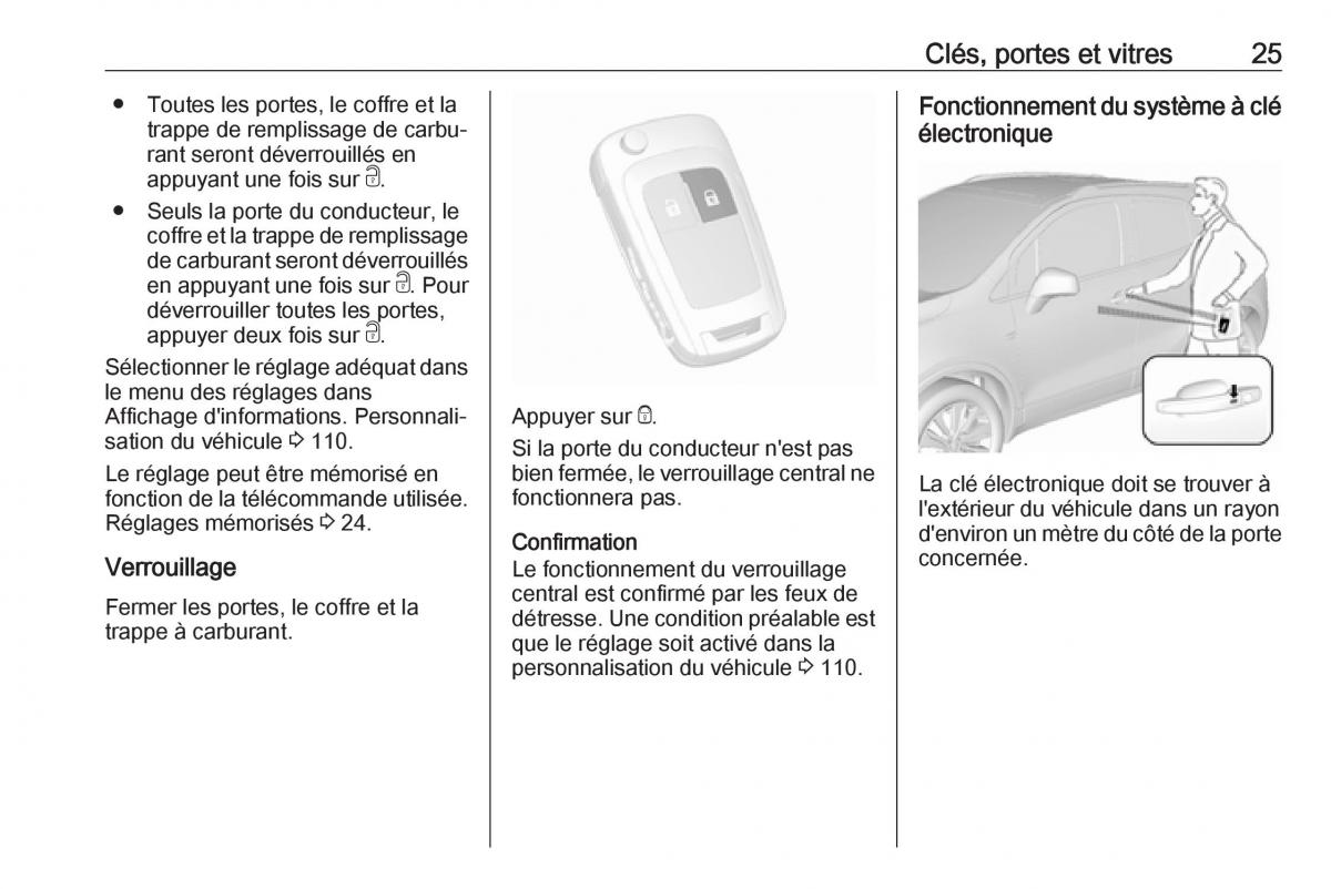 Opel Mokka X manuel du proprietaire / page 27